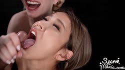Emily Belle Saki Kawanami Swallows Tons Of Thick White Cumshots